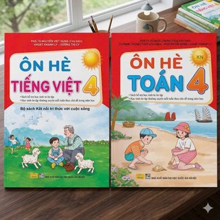 Sách - Bộ 2 cuốn Ôn Hè Toán + Tiếng Việt 4 Kết Nối - ndbooks