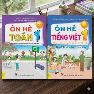 Sách - Bộ 2 cuốn Ôn Hè Toán + Tiếng Việt 1 Kết Nối - ndbooks