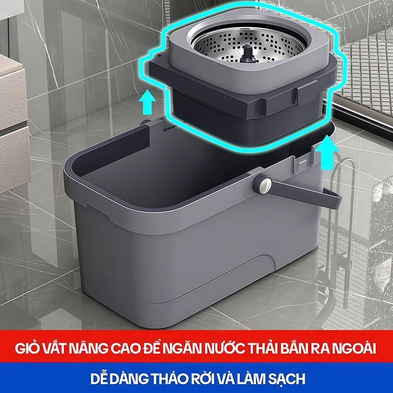 Bông Lau Nhà Thay Thế KITIMOP KS360-1, Dùng Cho Cây Lau Nhà Xoay 360 Độ KITIMOP KS360