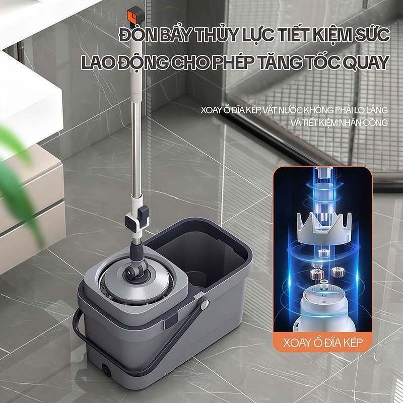 Bông Lau Nhà Thay Thế KITIMOP KS360-1, Dùng Cho Cây Lau Nhà Xoay 360 Độ KITIMOP KS360