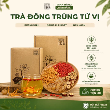 [Tặng túi giấy] Set Trà Đông Trùng giúp ngủ ngon, bồi bổ khí huyết, dễ tiêu hóa - Tiệm Trà 1990s