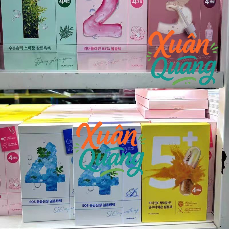 Mặt nạ NUMBUZIN dưỡng ẩm sâu, phục hồi da - No.1 / No.2 / No.3 / No.4 / No.5 / No.9 Sheet Mask 4ea