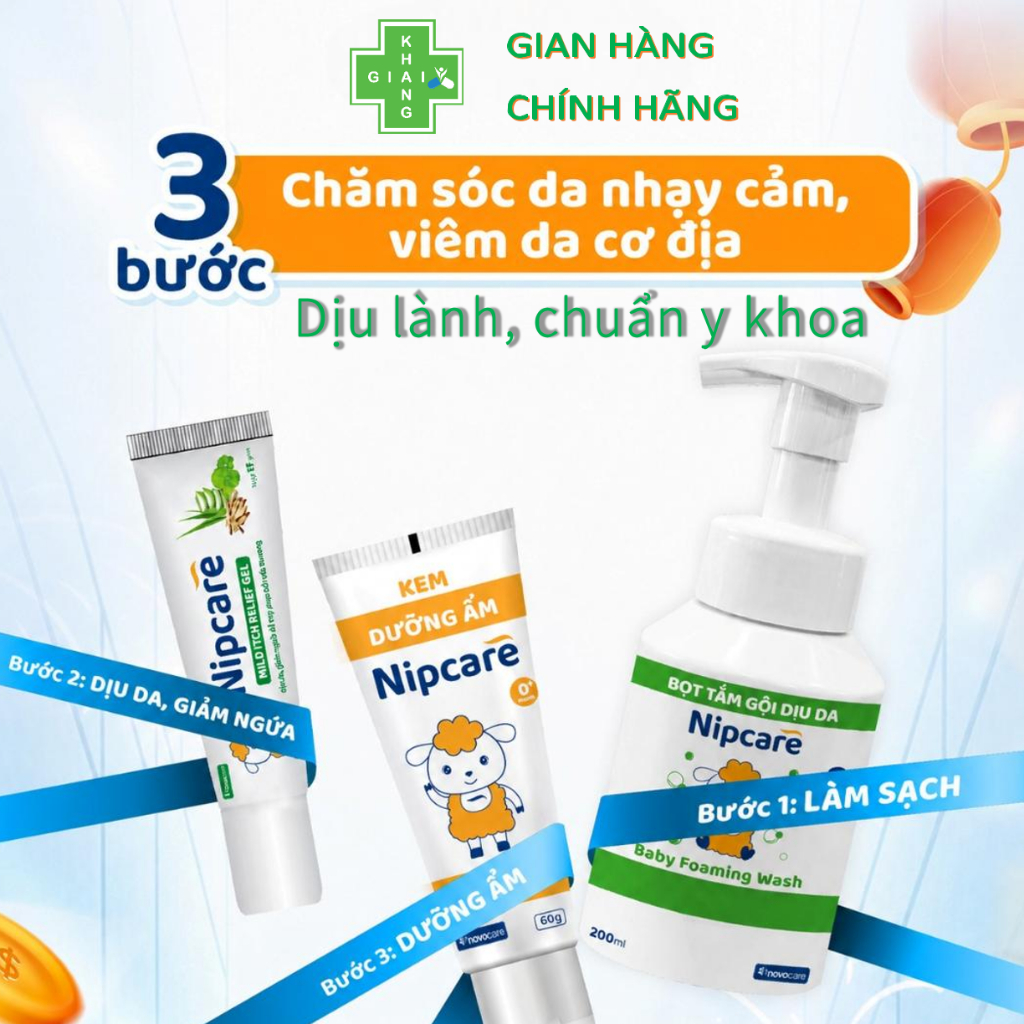 Kem bôi kháng khuẩn, dịu da, giảm viêm ngứa an toàn cho cả nhà Nipcare Mild Itch  (Tube 15g)