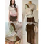 WGWE | Áo thun lưới in mèo phối lưới nâu phong cách retro – W9693#