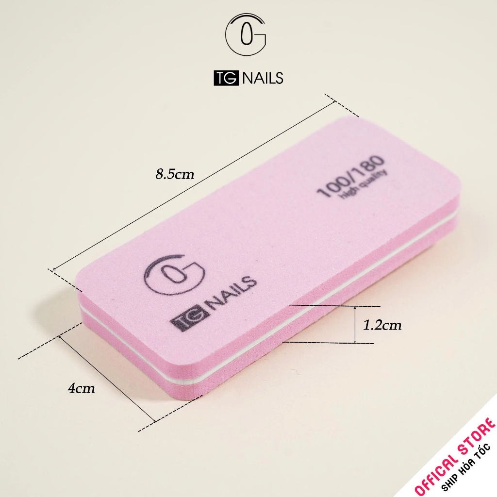 Combo 5 phao vuông TG độ nhám 100/180 chuyên mài mịn bề mặt móng