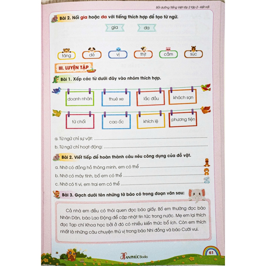 Sách - H An Phúc Vở Bồi Dưỡng Tiếng Việt lớp 2 tập 2 Kết nối tri thức với cuộc sống