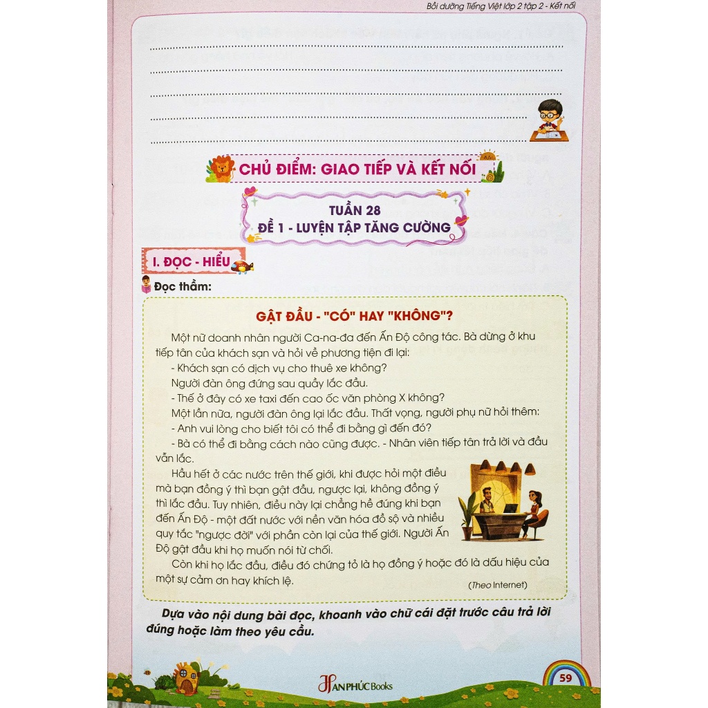 Sách - H An Phúc Vở Bồi Dưỡng Tiếng Việt lớp 2 tập 2 Kết nối tri thức với cuộc sống