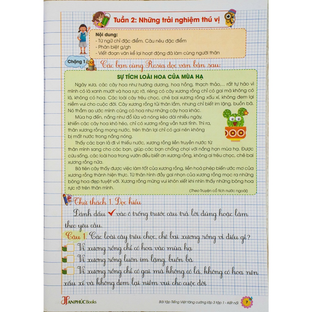 Sách - H An Phúc Vở ô li Bài tập Tiếng Việt tăng cường lớp 3 tập 1 Kết nối tri thức với cuộc sống