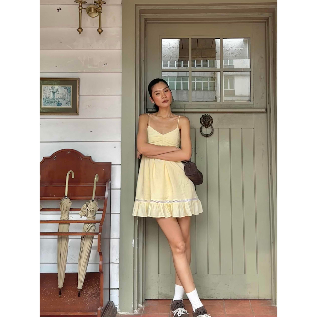 SUNDAY - MIRA SHORT DRESS - Đầm Hai Dây Tùng Xoè, Ngắn Trên Gối.