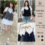 Set Áo Đũi Tay Bồng Kèm Yếm 2 Dây Nơ Trước Phối Dáng Bí (Có Lẻ Áo) S818 Su Chang Thời Trang Nữ