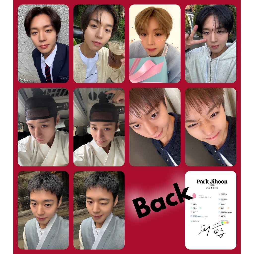 Set card bo góc 2 mặt PARK JIHOON | Shopee Việt Nam