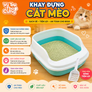 Khay vệ sinh cho Mèo size 30x40cm tặng xẻng xúc phân