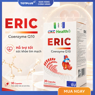 Eric Coenzyme Q10 - Bổ Sung Coenzyme Q10, Hỗ Trợ Tốt Cho Sức Khỏe Tim Mạch - Hộp 30 Viên