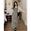 Váy Hai Dây Dệt Kim Sọc Ngang Ulzzang - Đầm Body Dáng Dài Co Giãn Phối Viền Đi Biển Dạo Phố Ombre Hot Girl
