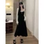 Váy Hai Dây Dệt Kim Sọc Ngang Ulzzang - Đầm Body Dáng Dài Co Giãn Phối Viền Đi Biển Dạo Phố Ombre Hot Girl