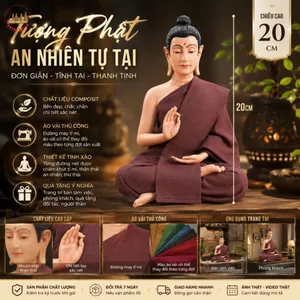 Tượng Decor Trang Trí Góc Làm Việc Bình An Phụ Kiện Để Bàn Thư Giãn Cao 19cm
