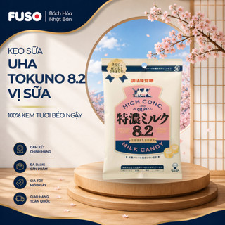 Kẹo Sữa Cao Cấp UHA Mikakuto Tokuno Milk 8.2 Đậm Đặc Các Vị