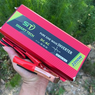 Kích Điện 12V - 24V SMART TECH 2200W Sóng Sin Chuẩn Chạy Thiết Bị Điện Gia Đình Và Xe Ô Tô Siêu Bền