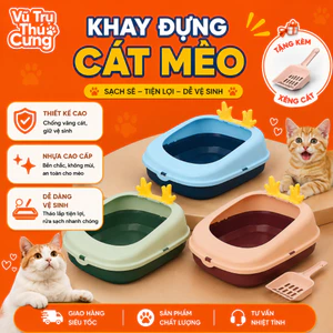 Khay Vệ Sinh Cho Mèo Cao Cấp Kèm Xẻng (mẫu sừng tuần lộc)