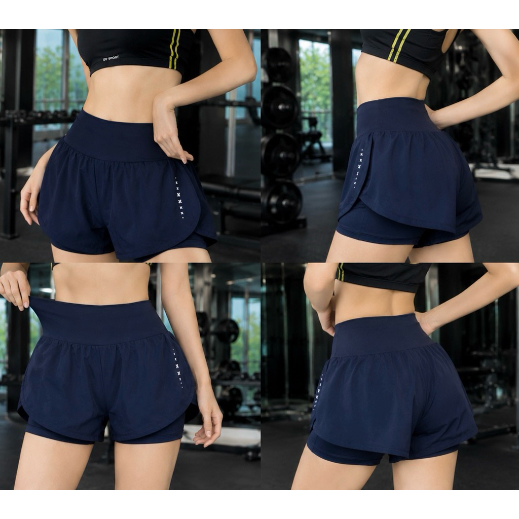 Quần tập gym erobic có lót bảo hộ chất thun lulu thiêu nhẹ êm đẹp