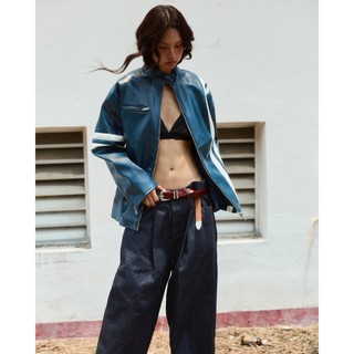 Áo Khoác Da Biker Dáng Dài Cổ Gài 67PERCENT/67% - MOVISTA JACKET