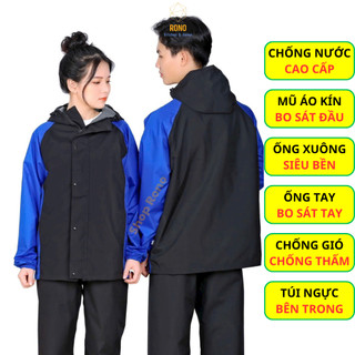 [Hàng Loại 1] Bộ Quần Áo Mưa Nam Nữ 2 Lớp Cao Cấp Gore Tex Chống Thấm, Chắn Gió, Siêu Bền Hàn Quốc