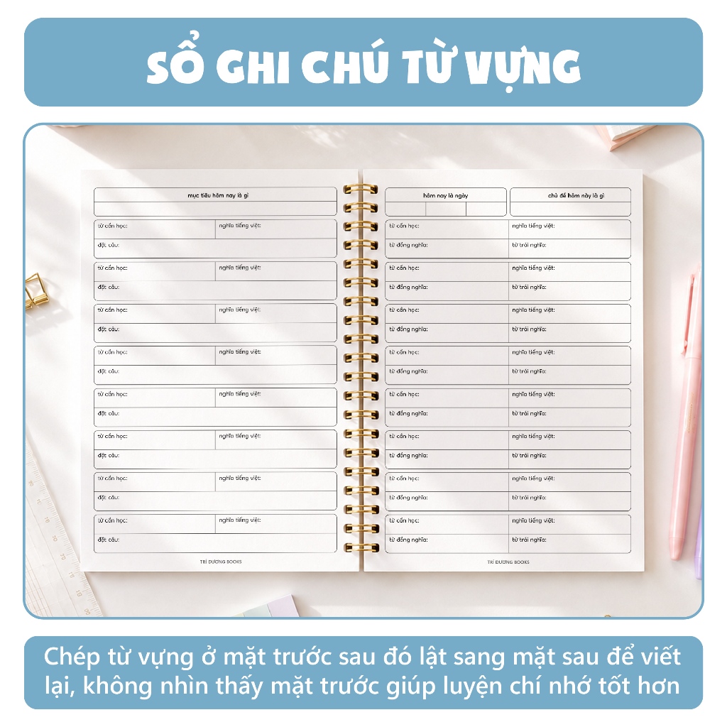 Sổ tay từ vựng tiếng Anh - "nhai" từ vựng - học từ vựng hiệu quả với 2 lần ghi chép