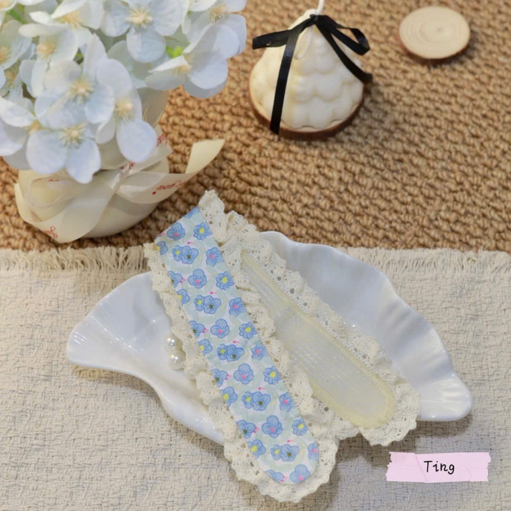 Dán Mái Viền Ren Vintage | Miếng Dán Tóc Tone Nâu Siêu Xinh Kiểu Dáng Basic 🎀