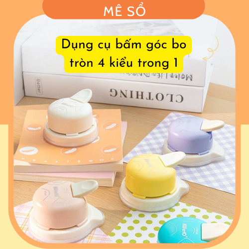 Dụng Cụ Bấm Bo Góc Card Kwtrio, Bấm Bo Góc Tròn, Bấm Bo Góc Plastic 4in1 R4 R7 R10, Vát Cạnh