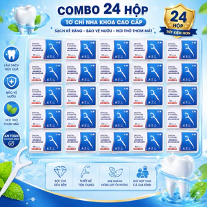 Combo 24 Hộp / 1200 Tăm Chỉ Nha Khoa hộp 50 cái, Tăm chỉ, Tăm nha Khoa.