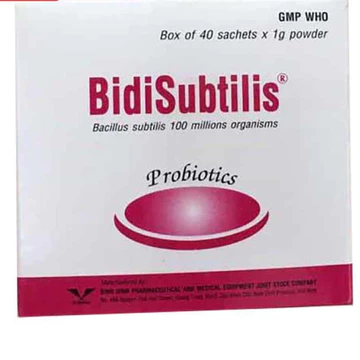 Men vi sinh BidiSubtilis (Hộp 40 gói) - Bổ sung lợi khuẩn, giúp cân bằng hệ vi sinh đường ruột