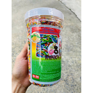Cốm Hạt Dài Nhiều Màu Premier Win 500g, Cốm Đường Làm Bánh Donate, Trang Tri Bánh Kem