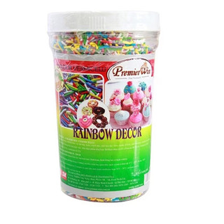 Cốm Hạt Dài Nhiều Màu Premier Win 500g, Cốm Đường Làm Bánh Donate, Trang Tri Bánh Kem