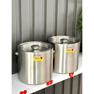 Xô đựng đá 3L Đức - 2 lớp inox304 cách nhiệt