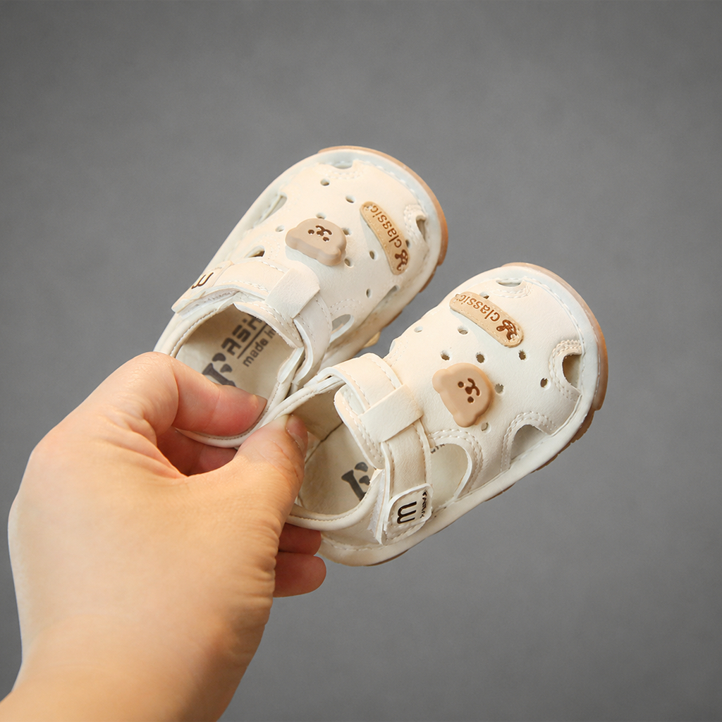 Dép Sandal Trẻ Em Size 16-20 Kidudids Chống Trượt Đế Mềm Êm Chân Quai Dán Cho Bé Trai Bé Gái Tập Đi