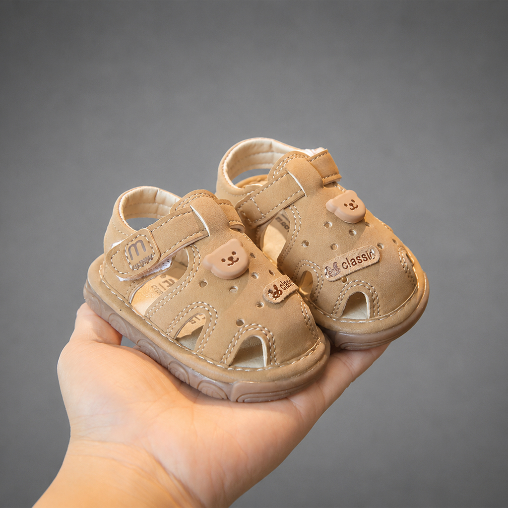 Dép Sandal Trẻ Em Size 16-20 Kidudids Chống Trượt Đế Mềm Êm Chân Quai Dán Cho Bé Trai Bé Gái Tập Đi