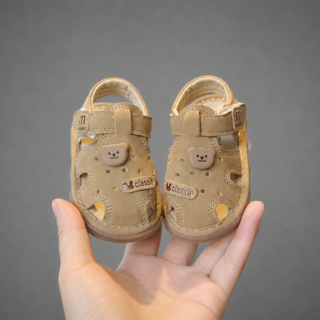 Dép Sandal Trẻ Em Size 16-20 Kidudids Chống Trượt Đế Mềm Êm Chân Quai Dán Cho Bé Trai Bé Gái Tập Đi