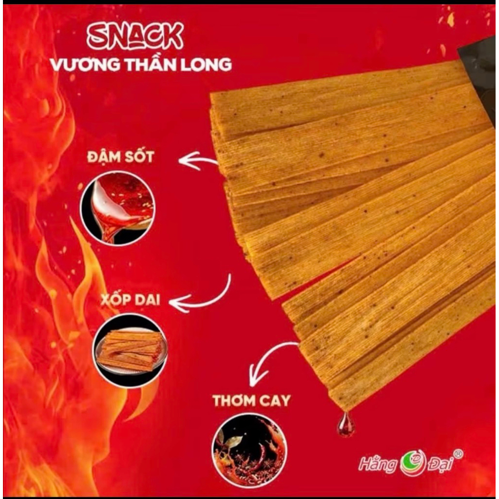 combo gói que cay vương thần long 220g thơm ngon hấp dẫn đồ ăn vặt cổng trường que cay khổng lồ hằng đại
