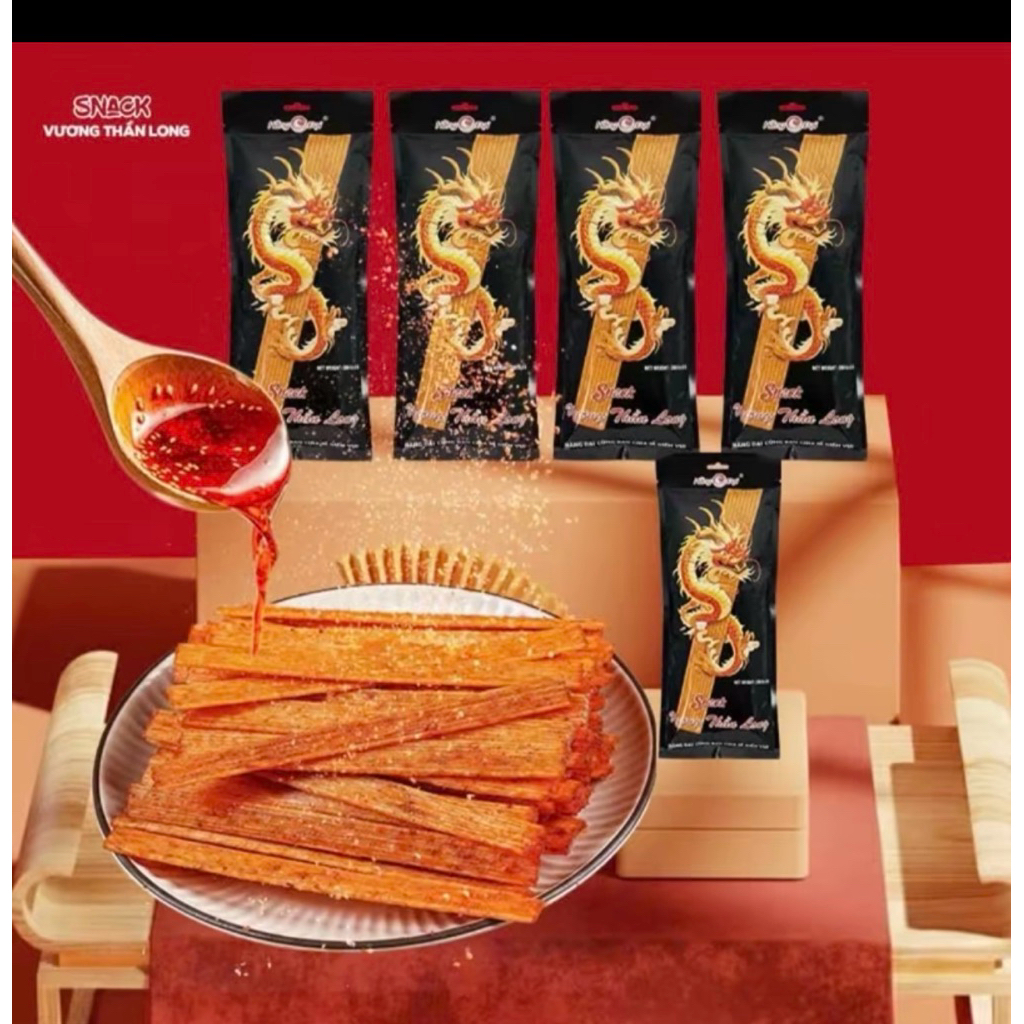 combo gói que cay vương thần long 220g thơm ngon hấp dẫn đồ ăn vặt cổng trường que cay khổng lồ hằng đại