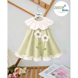 Rập Giấy A0( không phải đầm may sẵn) Đầm bé gái phối cánh hoa size 1-15