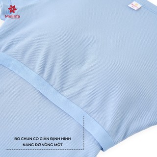 Áo thun ngắn tay nữ MELINFA có đệm mút 3D định hình nâng đỡ vải Cotton, Áo cộc tay nữ kèm bra mã  VAA0541