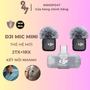 Micro DJI Mini 2TX+1RX Mobile Livestream Bán Hàng,Vlog,Thu Âm Chống Ồn 3 Cấp Độ,Nhỏ Gọn 10g