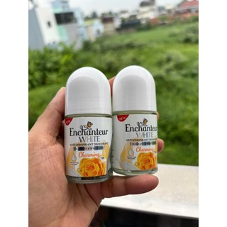 Combo 2 Chai Lăn khử mùi trắng da Enchanteur White Charming 25ml-Chai Dạng sữa