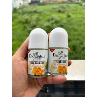Combo 2 Chai Lăn khử mùi trắng da Enchanteur White Charming 25ml-Chai Dạng sữa