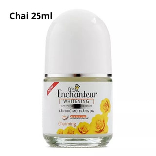 Combo 2 Chai Lăn khử mùi trắng da Enchanteur White Charming 25ml-Chai Dạng sữa