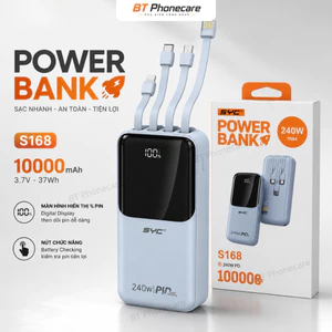 Sạc Dự Phòng SYC S168 10000mAh Hiển Thị % Pin Màn Hình Số Thiết Kế Nhỏ Gọn An Toàn