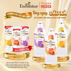 Combo Dầu gội 600g Enchanteur tặng Dầu xả 550g dưỡng tóc mượt thơm lâu - live (quà mùi / màu ngẫu nhiên)
