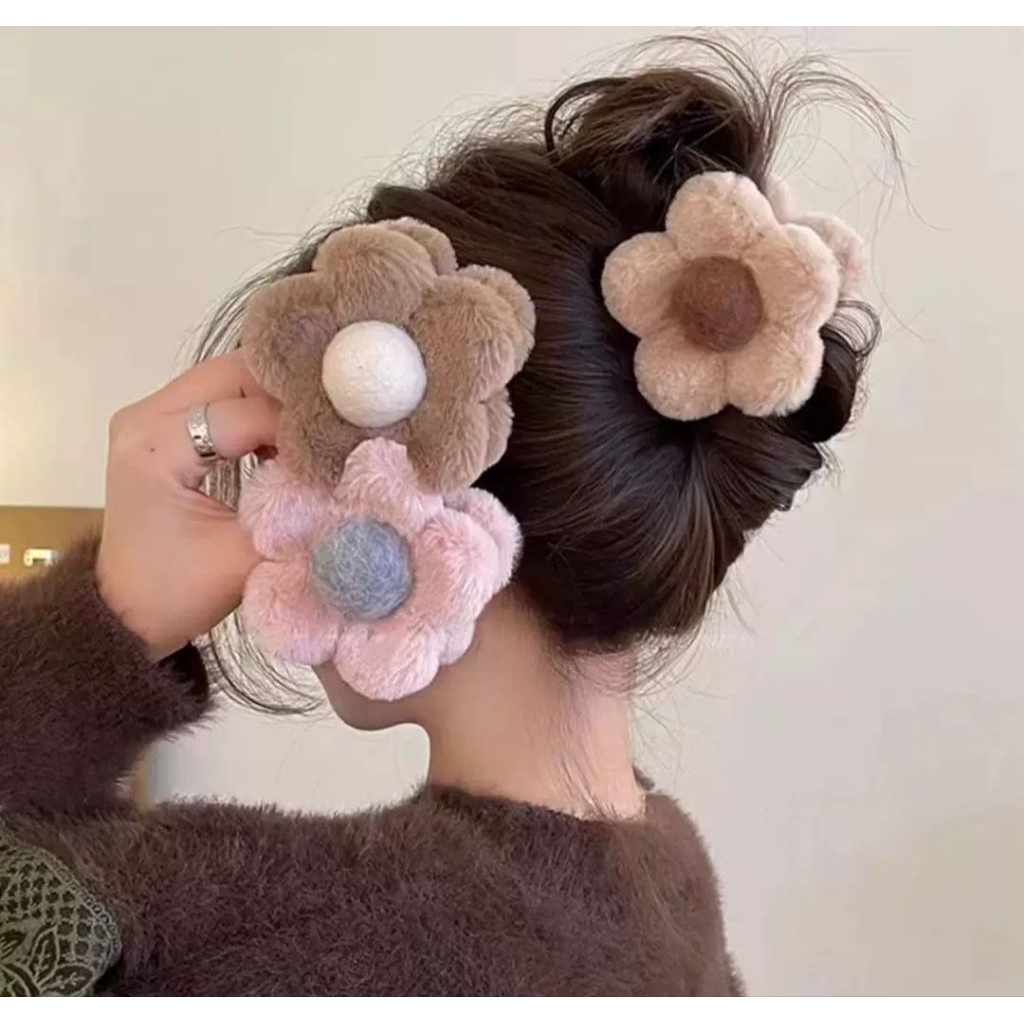 Kẹp tóc cào tóc hình bông hoa nhiều màu đáng yêu