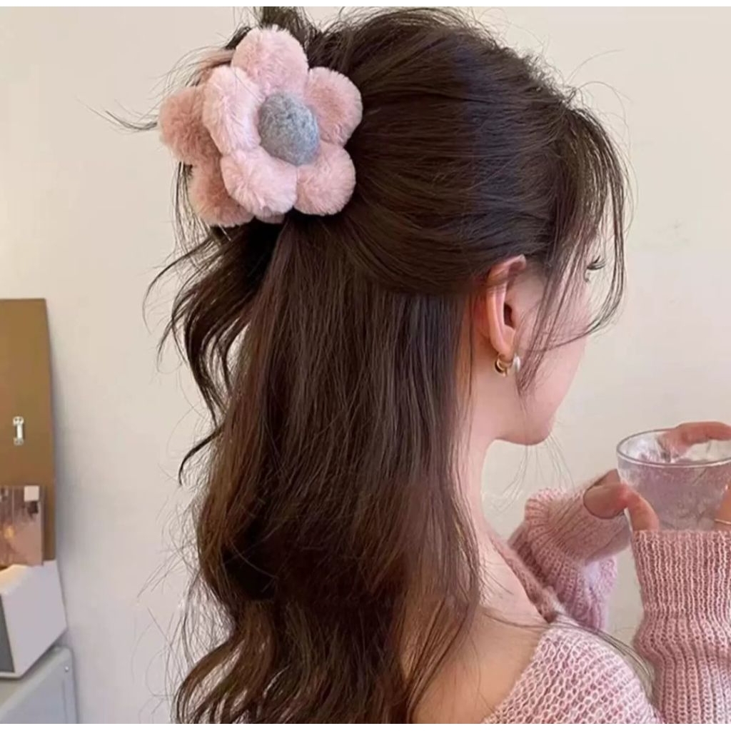 Kẹp tóc cào tóc hình bông hoa nhiều màu đáng yêu