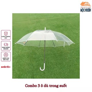 Combo 3 ô, dù trong suốt phong cách Hàn Quốc - tiện dụng, siêu bền